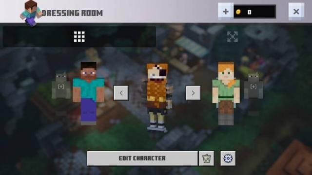 Меню скинов