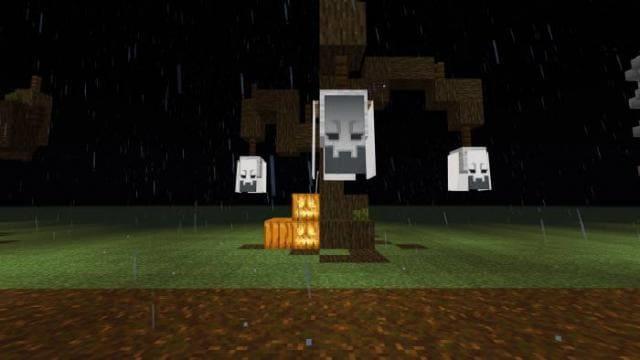 Призрачные блоки на дереве