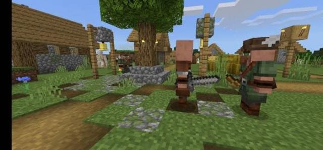 Деревенские жители в деревне