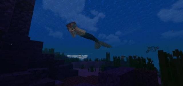 Русалочка в океане