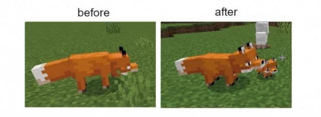 Изменение модели лисенка