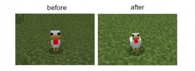 Изменение модели цыпленка