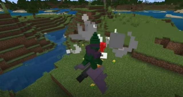 Гоблин летает на своем устройстве