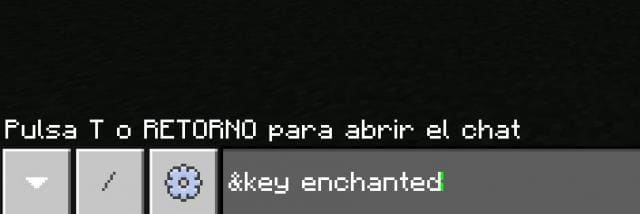 Прописывание команды для зачаровывания