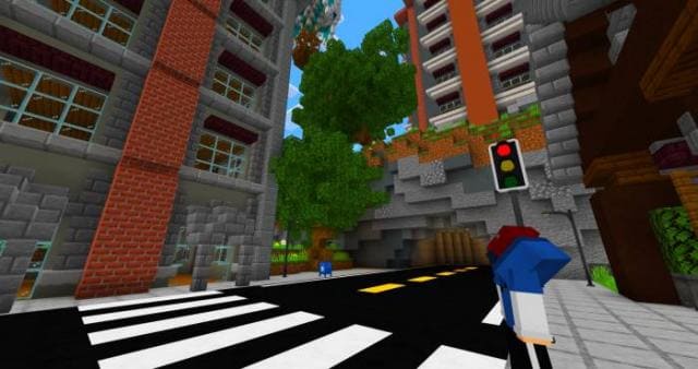 Город с дорогами и светофорами