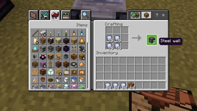 Крафт стальной стены