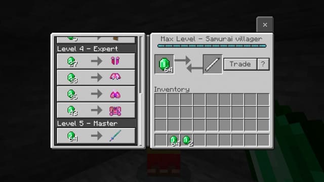 Покупка предметов у самурая