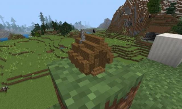 Небольшой дом снежной деревни