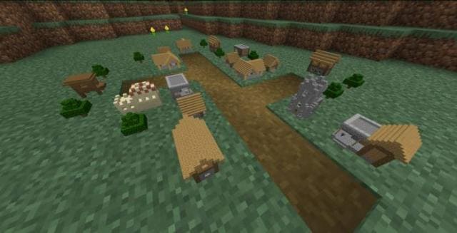 Крошечная деревня на земле