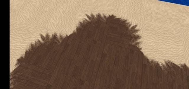 Соединение досок и песка