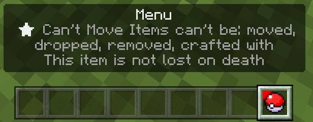 Предмет Меню для выбора покемона