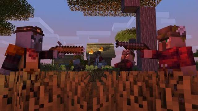 Разбойник и деревенский житель стреляют друг в друга