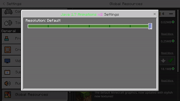 Выбор настроек дополнения