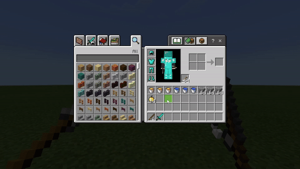 Перемещение предметов в инвентаре