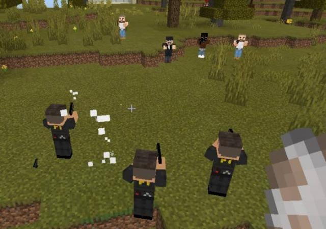 Перестрелка между мобами