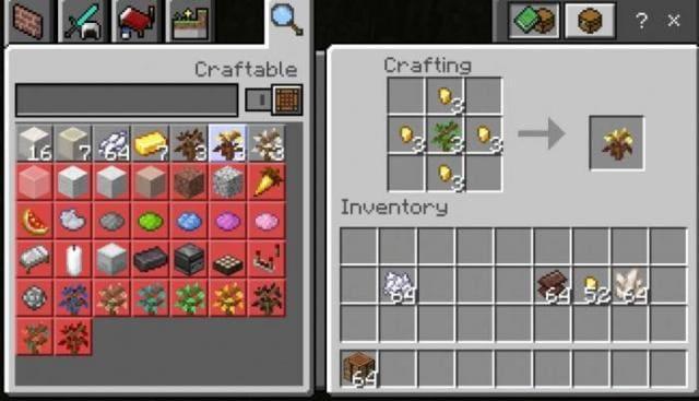 Крафт саженца из золота Нижнего Мира