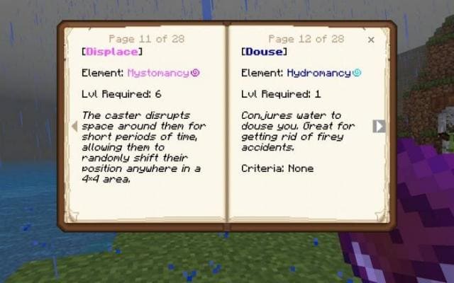 Описание заклинаний