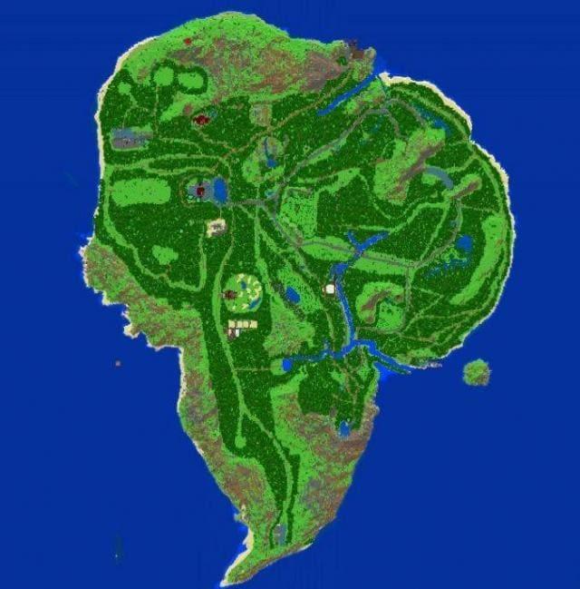 Карта острова Юрского Периода