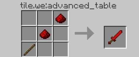 Редстоун меч