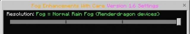 Обычный туман для устройств с Render Dragon