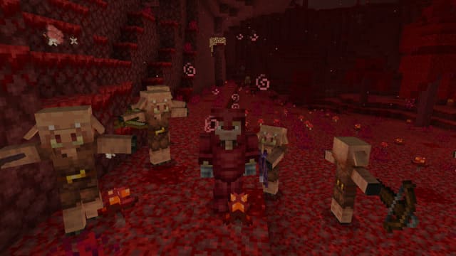 Пиглины рядом с игроком