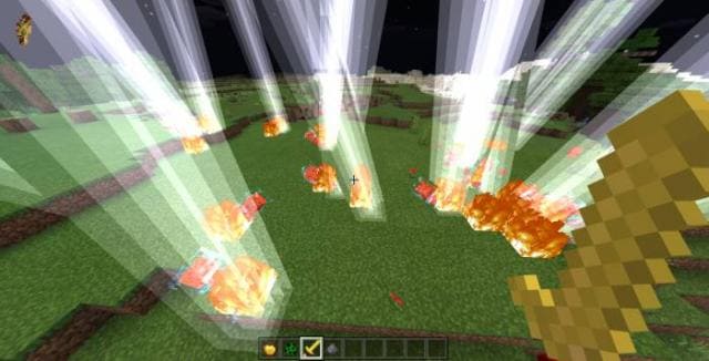 Множество ударов молний