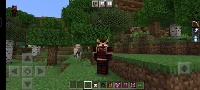 Самурайская броня на игроке