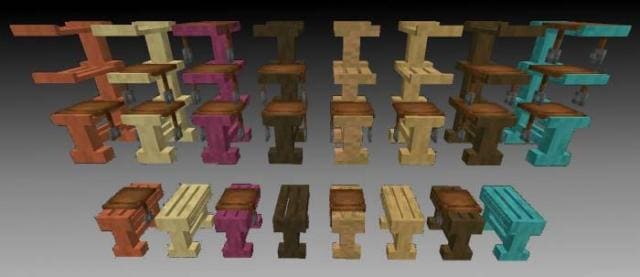 Разные виды скамеек