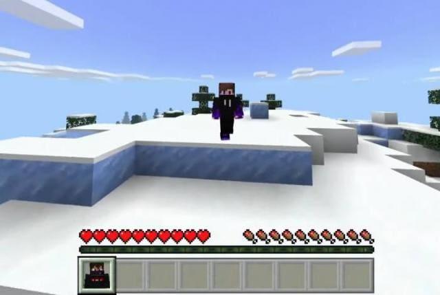 Игрок в снежном биоме