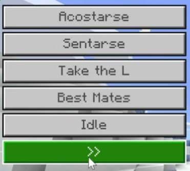 Выбор эмоций в меню