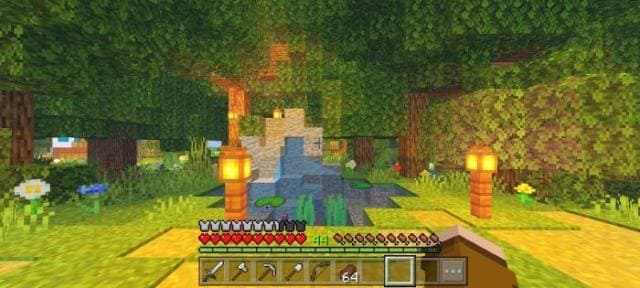 Глухой лес с факелами