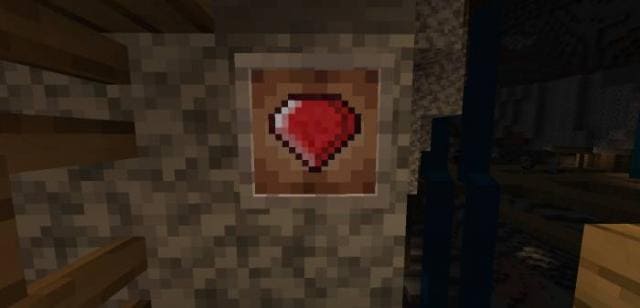 Готовый рубин в рамке