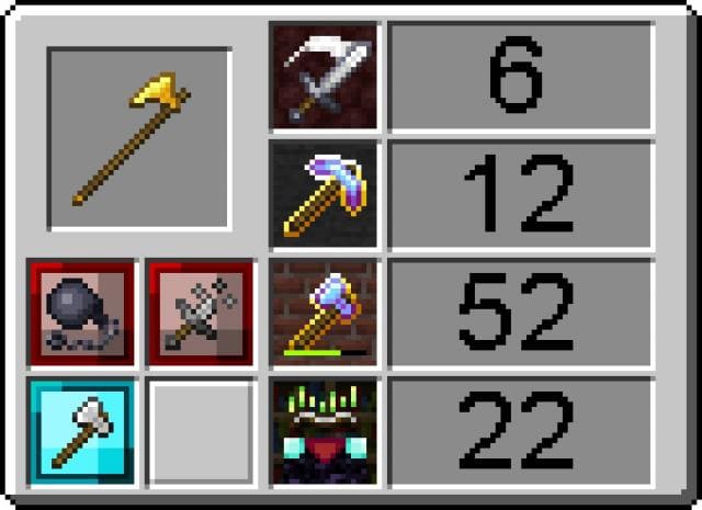 Золотой длинный топор