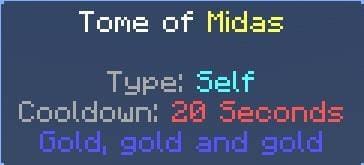 Том Мидаса свойства