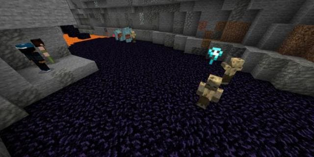 Обсидиановый пол в пещере