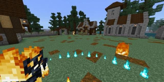 Пылающий моб в деревне