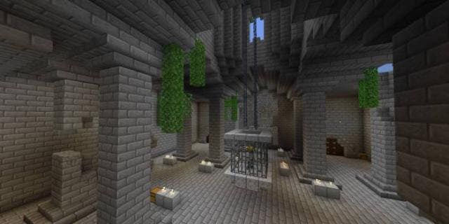 Интерьер каменной структуры