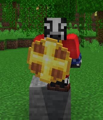 Золотой круглый щит