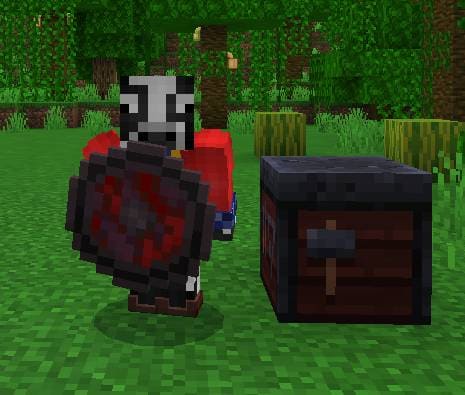 Незеритовый круглый щит в руке