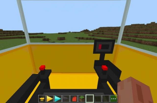 Игрок внутри экскаватора