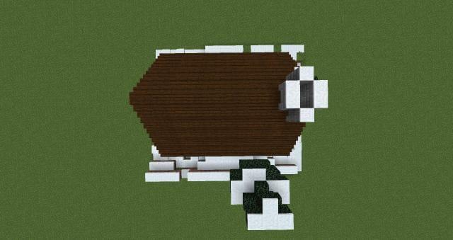 Рождественский домик вид сверху