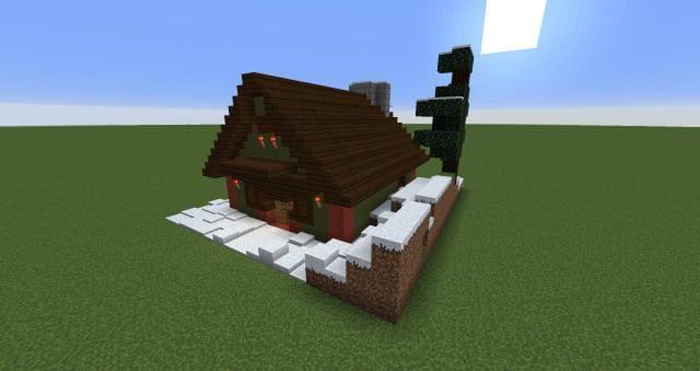 Рождественский домик вид спереди