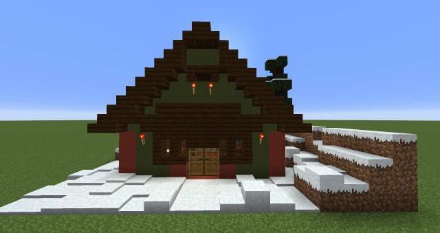 Рождественский домик вид спереди 2