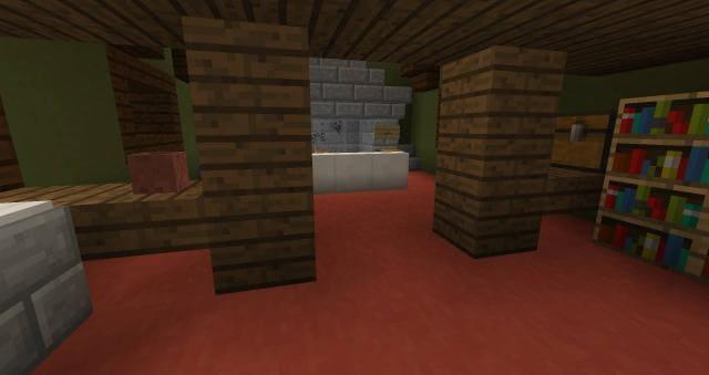 Рождественский домик вид внутри