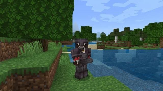 Игрок в незеритовой броне