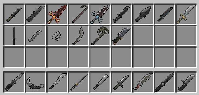 Большое количество холодных видов оружия