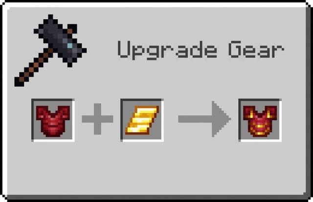 Улучшение незеритового нагрудника золотом