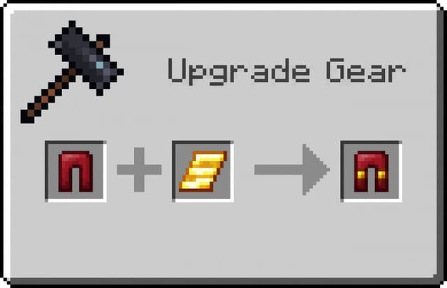 Улучшение незеритовых поножей золотом