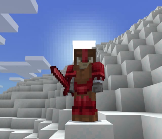 Кожаная броня из смертельного незерита на игроке