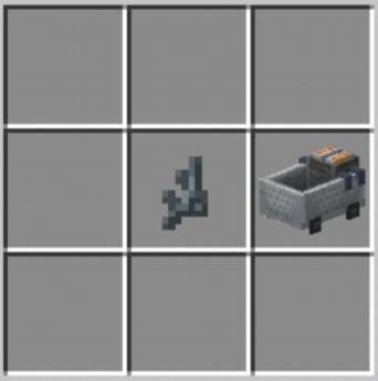 Крафт вагонетки с лопатой-шипом